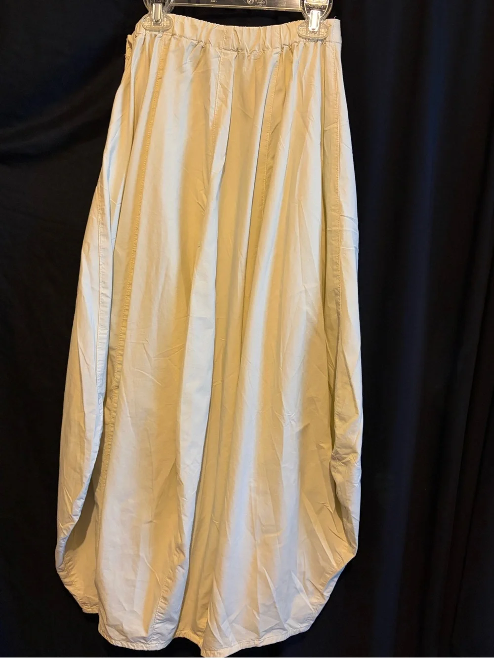 Gertie’s Women's Cream Maxi Skirt with Side Button Detail